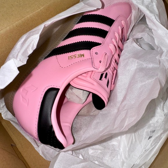 Adidas Samba Messi Pink‎ Black Men's 9 / Women's 10.5 New In Box Rare - Picture 4 of 7